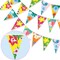 Hawaiian Bunting Banner Luau Tropical Party Bunting Hibiscus Yarn Bunting Flag Triangle Banner for Indoor Outdoor Summer Luau Tiki Pool Cocktail Beach Birthday Party Decoration Supplies